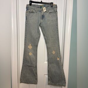 Hollister NWT Women’s Cali Super Flare Low Rise Distressed Y2K VINTAGE Sz 5 Long